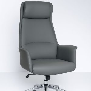 The Grey Leather Office Chair