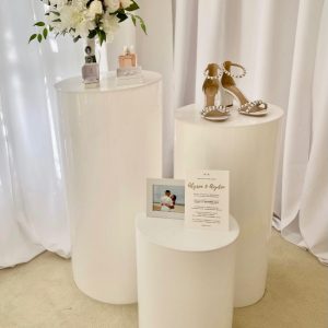 White Round Plinths