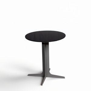 The Black Round Top Cocktail Table